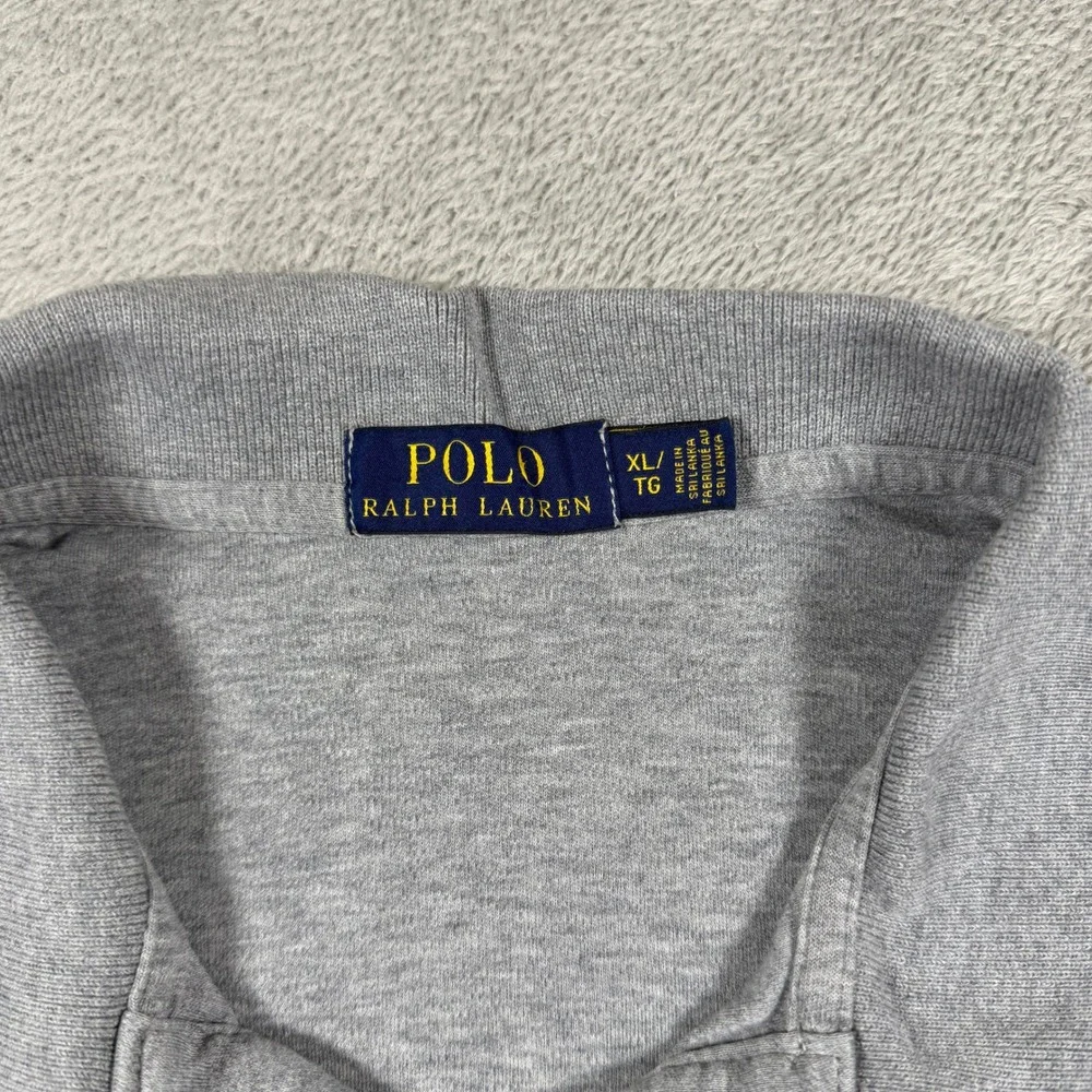 Polo Ralph Lauren Long Sleeve Polo Shirt Mens XL Gray Cotton Classic Preppy